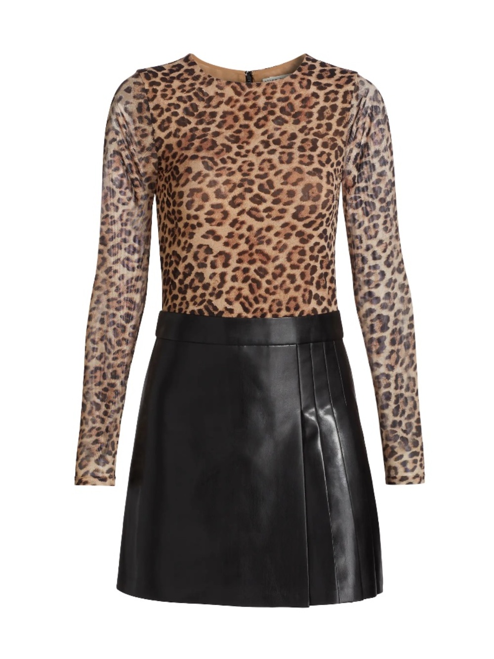 Alice + Olivia Chara Pieced Pleated Minidress 10